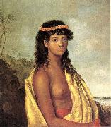 Robert Dampier 'Tetuppa, a Native Female of the Sandwich Islands' oil painting reproduction